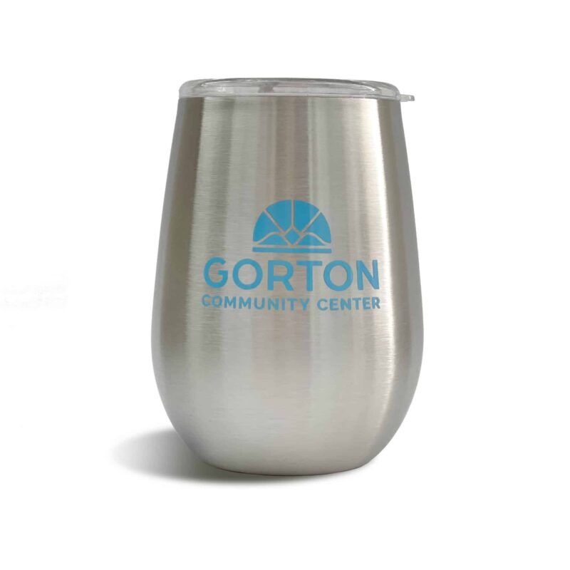 Gorton Wine Tumbler with Blue Logo