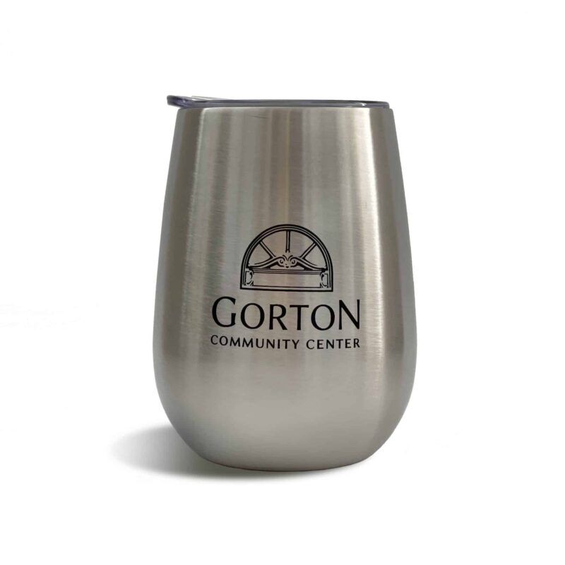 Gorton Wine Tumbler with Black Logo