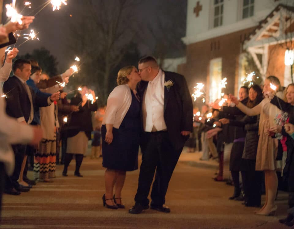 Wedding outside in Gorton Center Parking Lot